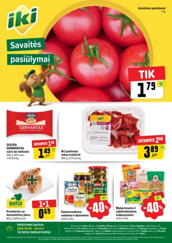IKI akcijų leidinys "Specialūs pasiūlymai IKI parduotuvės klientams" nuo birželio 8 d.