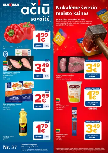 MAXIMA akcijų leidinys Nr. 37 nuo rugsėjo 8 d.