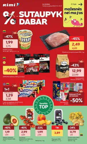 RIMI akcijų leidinys Nr. 30 nuo liepos 21 d.