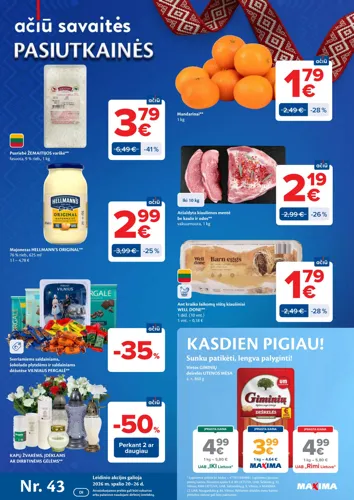 MAXIMA akcijų leidinys Nr. 43 nuo spalio 20 d.