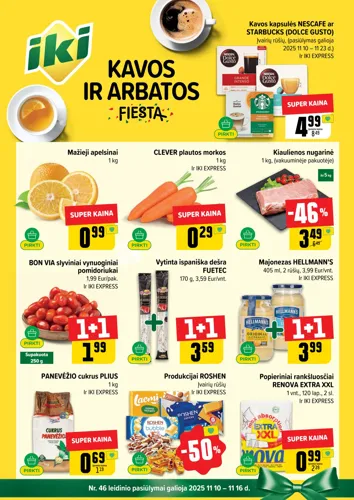 IKI akcijų leidinys "IKI Kaininis leidinys Nr. 46" nuo lapkričio 10 d.