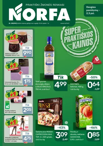 NORFA akcijų leidinys Nr. 20 nuo rugsėjo 18 d.