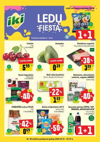 IKI akcijų leidinys "IKI Kaininis leidinys Nr. 30" nuo liepos 21 d.