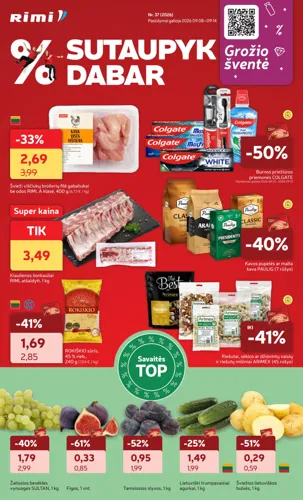 RIMI akcijų leidinys Nr. 37 nuo rugsėjo 8 d.
