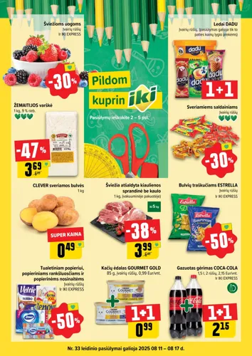IKI akcijų leidinys "IKI Kaininis leidinys Nr. 33" nuo rugpjūčio 11 d.