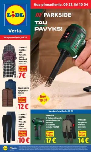 LIDL ne maisto prekių leidinys nuo rugsėjo 28 d.