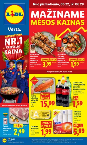 LIDL maisto akcijų leidinys nuo birželio 22 d.