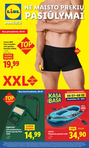 LIDL ne maisto prekių leidinys nuo rugpjūčio 4 d.