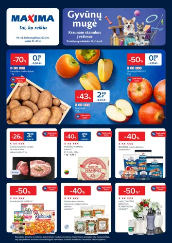 MAXIMA akcijų leidinys Nr. 43 nuo spalio 21 d.