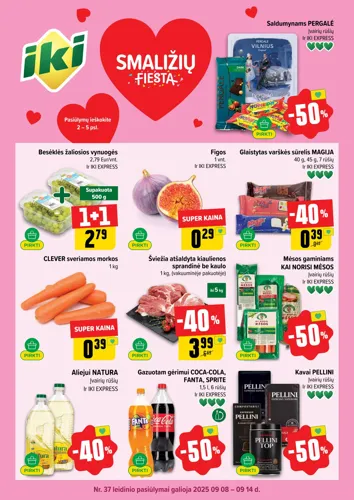 IKI akcijų leidinys "IKI Kaininis leidinys Nr. 37" nuo rugsėjo 8 d.