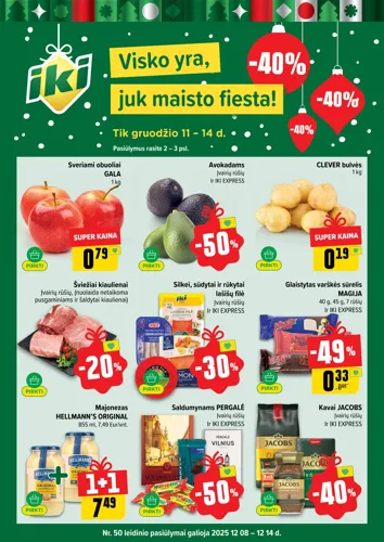 IKI akcijų leidinys Nr. 50 nuo gruodžio 8 d.