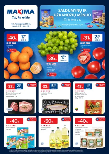 MAXIMA akcijų leidinys Nr. 9 nuo vasario 24 d.