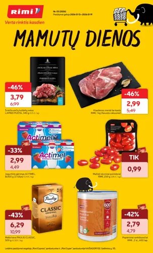 RIMI akcijų leidinys Nr. 3 nuo sausio 13 d.