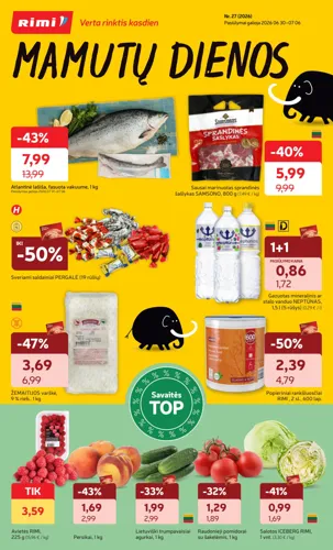 RIMI akcijų leidinys Nr. 27 nuo birželio 30 d.