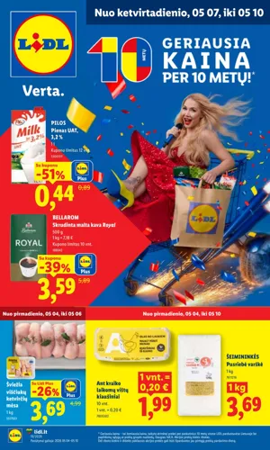 LIDL maisto akcijų leidinys nuo gegužės 4 d.