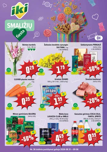 IKI akcijų leidinys Nr. 36 nuo rugpjūčio 31 d.