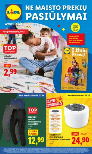 LIDL ne maisto prekių leidinys nuo liepos 21 d.