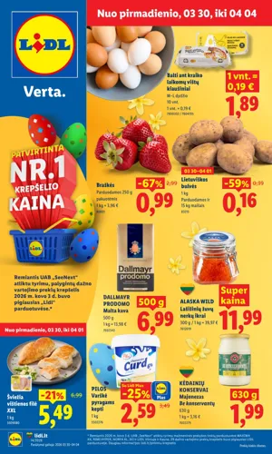 LIDL maisto akcijų leidinys nuo kovo 30 d.