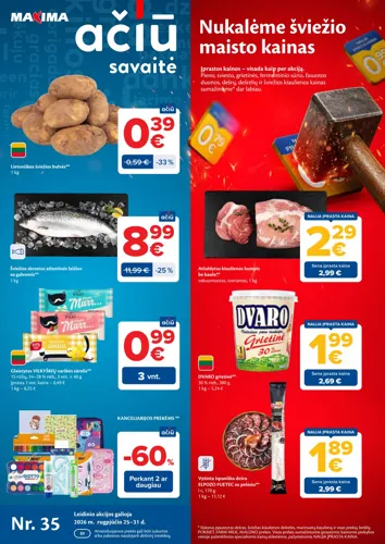 MAXIMA akcijų leidinys Nr. 35 nuo rugpjūčio 25 d.