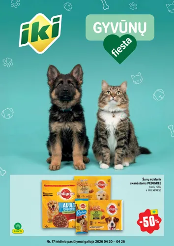 IKI akcijų leidinys "Gyvūnų fiesta" nuo balandžio 20 d.