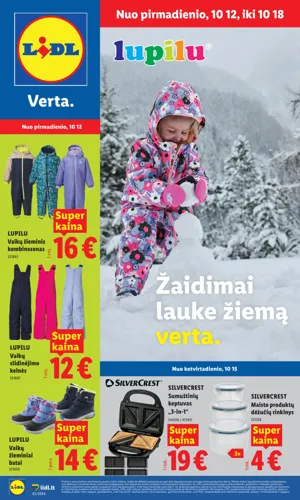 LIDL ne maisto prekių leidinys nuo spalio 12 d.