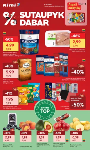 RIMI akcijų leidinys Nr. 34 nuo rugpjūčio 18 d.