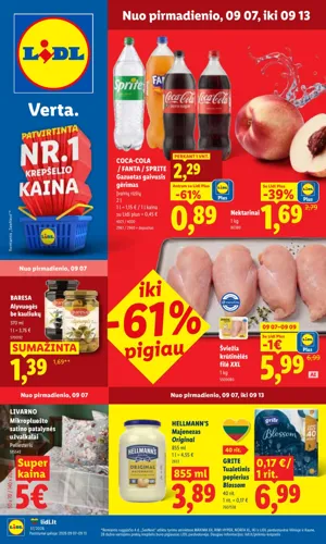 LIDL maisto akcijų leidinys nuo rugsėjo 7 d.