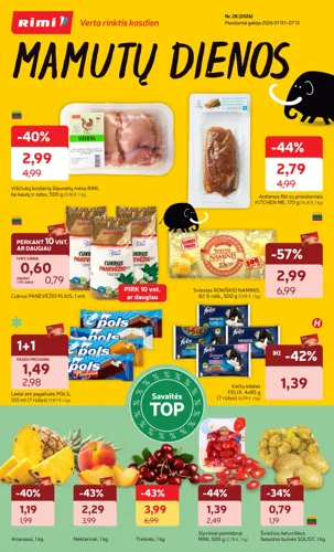 RIMI akcijų leidinys Nr. 28 nuo liepos 7 d.