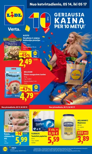 LIDL maisto akcijų leidinys nuo gegužės 11 d.