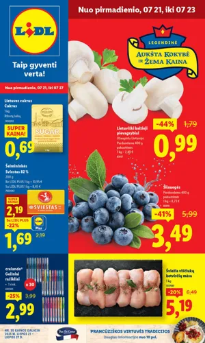 LIDL maisto akcijų leidinys nuo liepos 21 d.