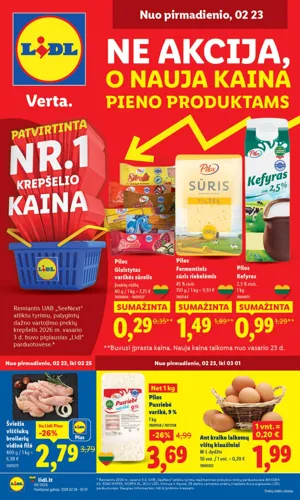 LIDL maisto akcijų leidinys nuo vasario 23 d.