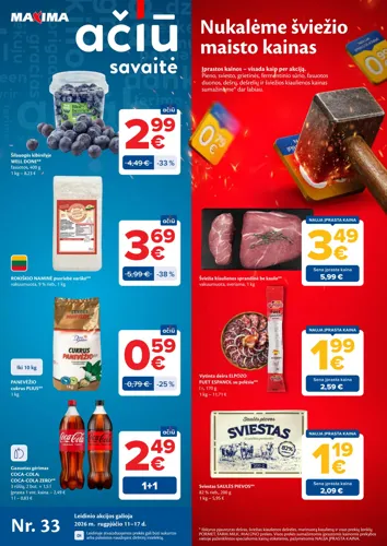 MAXIMA akcijų leidinys Nr. 33 nuo rugpjūčio 11 d.