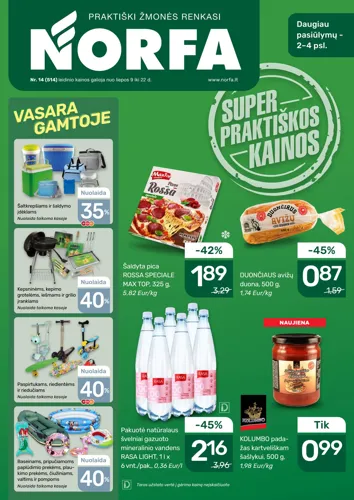 NORFA akcijų leidinys Nr. 14 nuo liepos 9 d.
