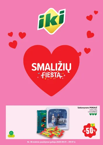 IKI akcijų leidinys "Smaližių fiesta" nuo rugsėjo 8 d.