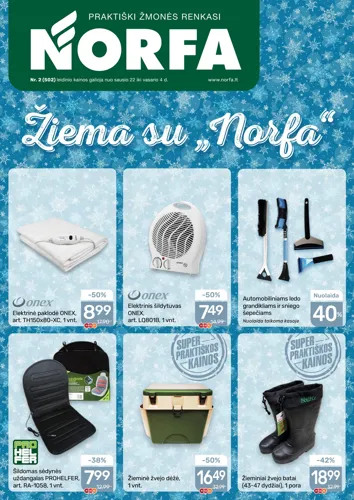 NORFA akcijų leidinys Nr. 2 nuo sausio 22 d.