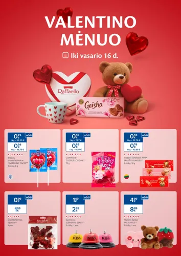 MAXIMA akcijų leidinys "VALENTINO MĖNUO" nuo sausio 22 d.