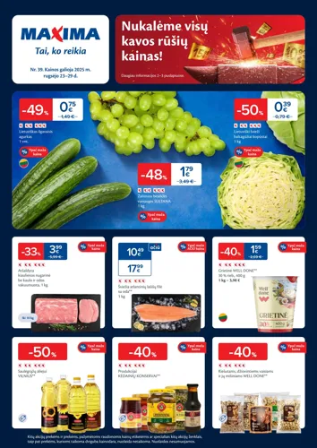 MAXIMA akcijų leidinys Nr. 39 nuo rugsėjo 23 d.
