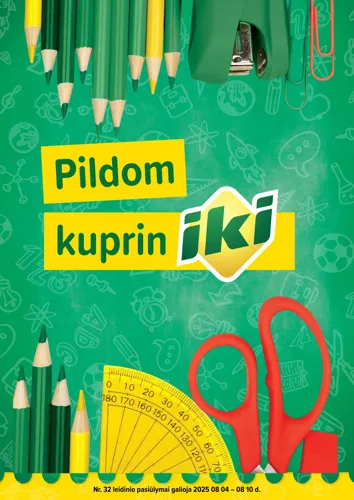 IKI akcijų leidinys "Pildom kuprinIKI!" nuo rugpjūčio 4 d.