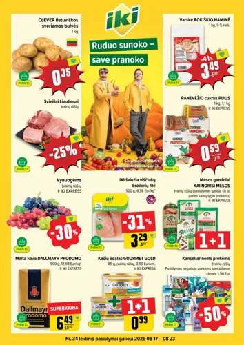 IKI akcijų leidinys Nr. 34 nuo rugpjūčio 17 d.