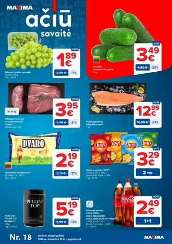 MAXIMA akcijų leidinys Nr. 18 nuo balandžio 28 d.