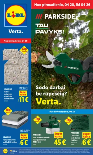LIDL ne maisto prekių leidinys nuo balandžio 20 d.