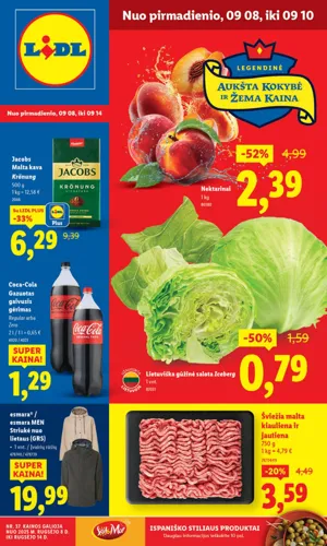 LIDL maisto akcijų leidinys nuo rugsėjo 8 d.