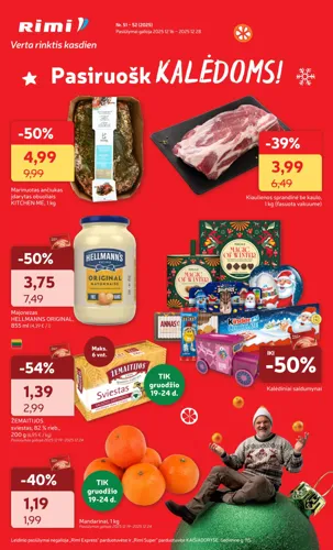 RIMI akcijų leidinys Nr. 51 nuo gruodžio 16 d.