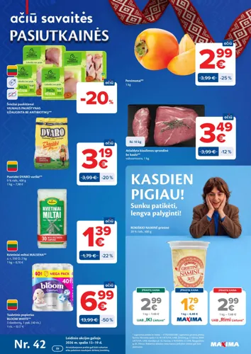 MAXIMA akcijų leidinys Nr. 42 nuo spalio 13 d.