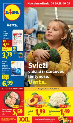 LIDL maisto akcijų leidinys nuo rugsėjo 29 d.