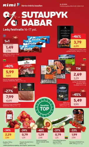 RIMI akcijų leidinys Nr. 18 nuo balandžio 28 d.