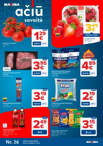 MAXIMA akcijų leidinys Nr. 26 nuo birželio 23 d.