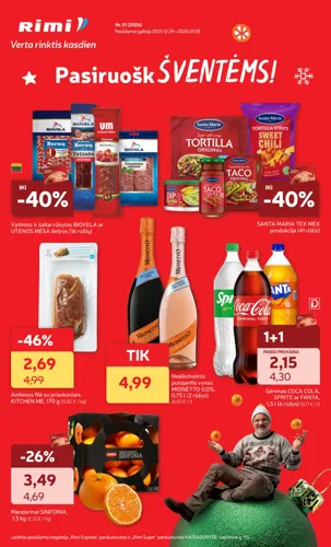 RIMI akcijų leidinys Nr. 1 nuo gruodžio 30 d.