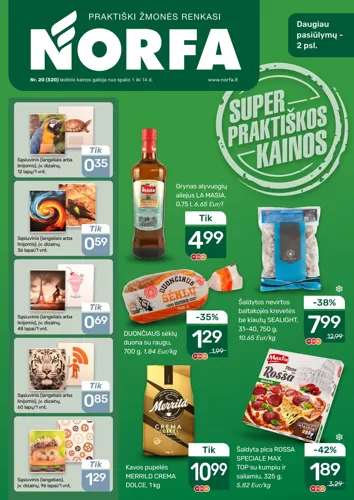 NORFA akcijų leidinys Nr. 20 nuo spalio 1 d.