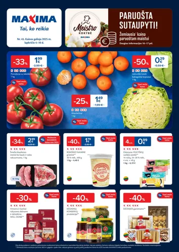 MAXIMA akcijų leidinys Nr. 45 nuo lapkričio 4 d.